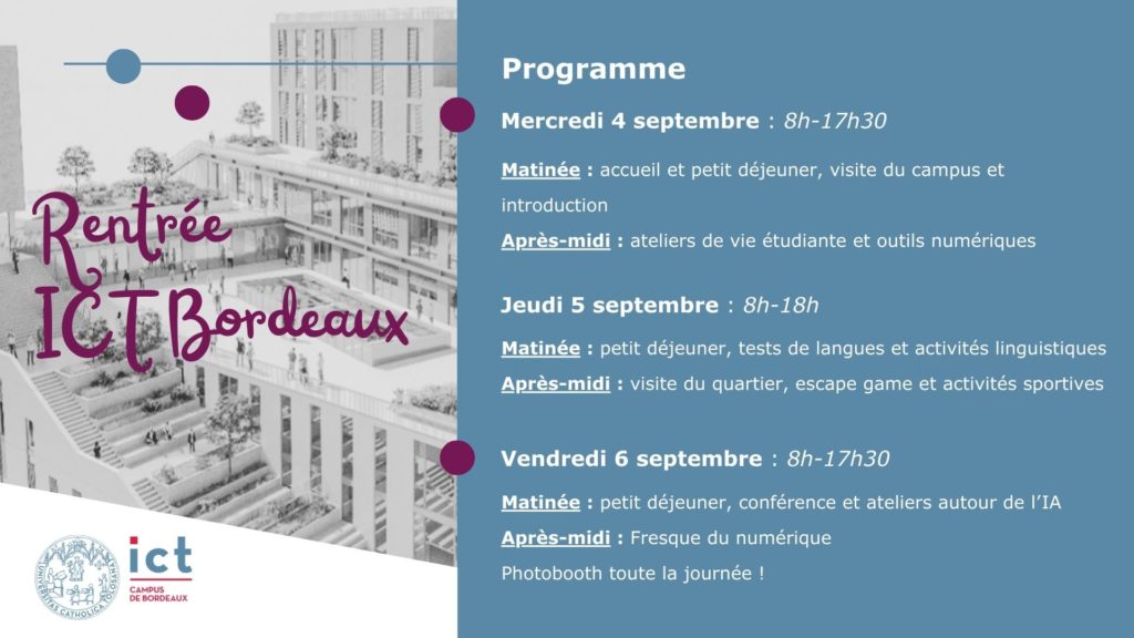 Première rentrée sur le campus de Bordeaux, découvrez le programme !