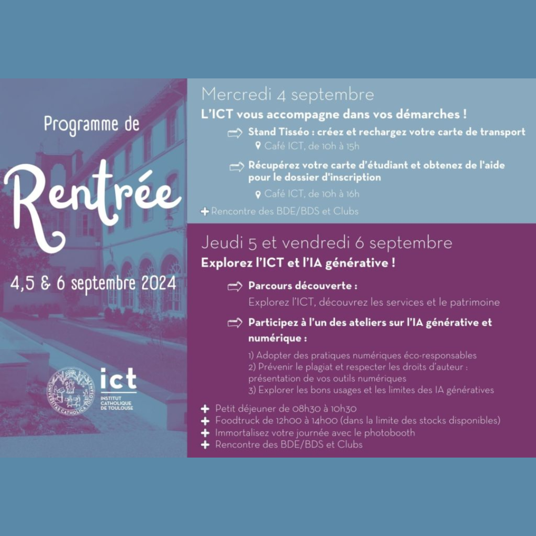 Découvrez le programme de la rentrée pour les étudiants de L1 à Toulouse !